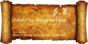 Juhász Mirandolina névjegykártya